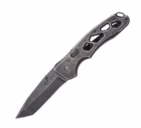 Bear and Son Cutlery 4" Bold Action Stonewashed Titanium Automatic Knife